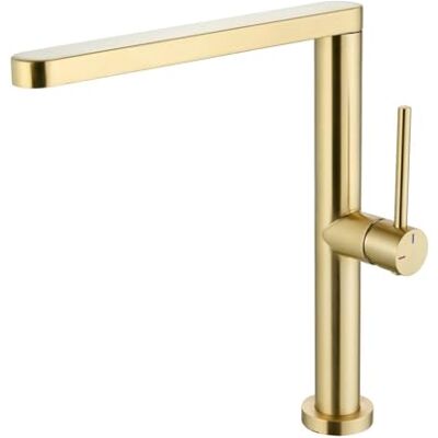 Rousseau Edouard Mitigeur de Cuisine KEDRAL Bec Haut Orientable Installation Standard (Or) - Publicité Rousseau Edouard Mitigeur de Cuisine KEDRAL Bec Haut Orientable Installation Standard (Or) - Publicité