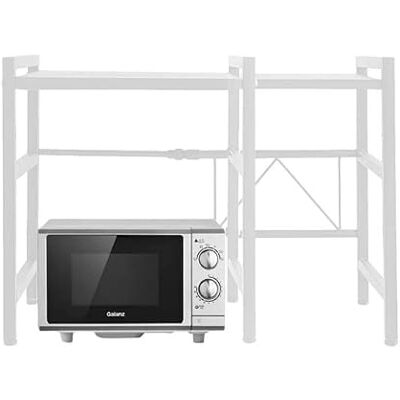 LANTUS Étagère Extensible pour Micro-Ondes à Charge Lourde, Support d'étagère pour Four à Micro-Ondes à Hauteur réglable avec 3 Crochets Suspendus Organisateur de Rangement de Cuisine 25 kg - Publicité LANTUS Étagère Extensible pour Micro-Ondes à Charge Lourde, Support d'étagère pour Four à Micro-Ondes à Hauteur réglable avec 3 Crochets Suspendus Organisateur de Rangement de Cuisine 25 kg - Publicité