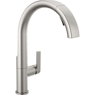 Delta Faucet Keele SpotShield Robinet de cuisine en acier inoxydable avec pulvérisateur extractible, robinet d'évier de cuisine pour évier de cuisine, tête de pulvérisation magnétique, SpotShield - Publicité Delta Faucet Keele SpotShield Robinet de cuisine en acier inoxydable avec pulvérisateur extractible, robinet d'évier de cuisine pour évier de cuisine, tête de pulvérisation magnétique, SpotShield - Publicité