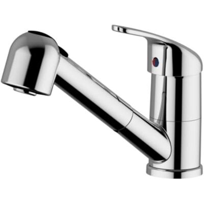 Schläfer 5004014 Mitigeur en laiton avec douchette coulissante pour la cuisine ou la blanchisserie, bec pivotant à 360° Robinet monocommande pour évier ou évier avec douchette à 2 jets, chrome - Publicité Schläfer 5004014 Mitigeur en laiton avec douchette coulissante pour la cuisine ou la blanchisserie, bec pivotant à 360° Robinet monocommande pour évier ou évier avec douchette à 2 jets, chrome - Publicité