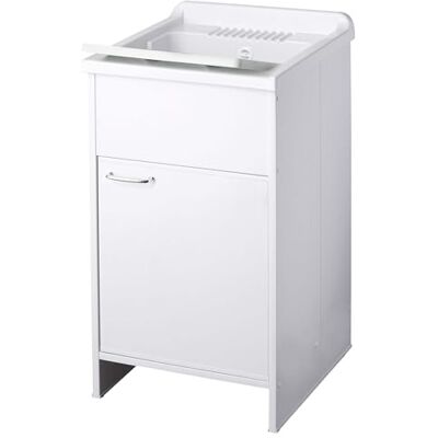Negrari 9006K ?vier pour Lessive en R?sine Int?rieur/Ext?rieur, Blanc, 45 x 50 x 87 cm - Publicité Negrari 9006K ?vier pour Lessive en R?sine Int?rieur/Ext?rieur, Blanc, 45 x 50 x 87 cm - Publicité