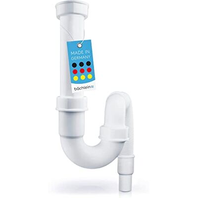 Bächlein Siphon Tubulaire Flexible Pour Évier de Cuisine Siphon sans Raccordement pour Appareil Raccord Universel G 1 1/2 - Publicité Bächlein Siphon Tubulaire Flexible Pour Évier de Cuisine Siphon sans Raccordement pour Appareil Raccord Universel G 1 1/2 - Publicité