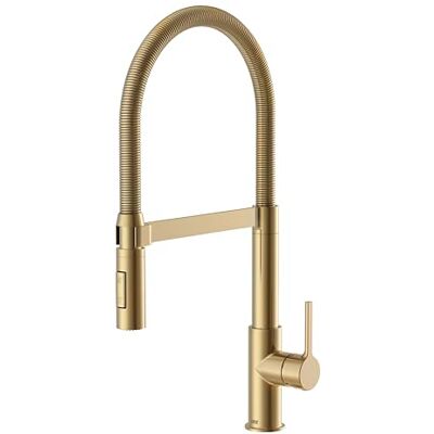 Lenz Robinet de cuisine Aluna doré Douchette flexible avec 2 types de jet Surface anti-traces de doigts Cartouche céramique de qualité supérieure et buse mélangeuse de marque 46070541 - Publicité Lenz Robinet de cuisine Aluna doré Douchette flexible avec 2 types de jet Surface anti-traces de doigts Cartouche céramique de qualité supérieure et buse mélangeuse de marque 46070541 - Publicité
