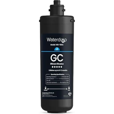 Waterdrop 10GC Filtre de Rechange pour Systèmes Sous Évier TSA & TSB Réduit Efficacement Chlore, Goût & Odeurs, Métaux Lourds, Remplacement 3 s, Durée de Vie Jusqu’à 12 Mois - Publicité Waterdrop 10GC Filtre de Rechange pour Systèmes Sous Évier TSA & TSB Réduit Efficacement Chlore, Goût & Odeurs, Métaux Lourds, Remplacement 3 s, Durée de Vie Jusqu’à 12 Mois - Publicité