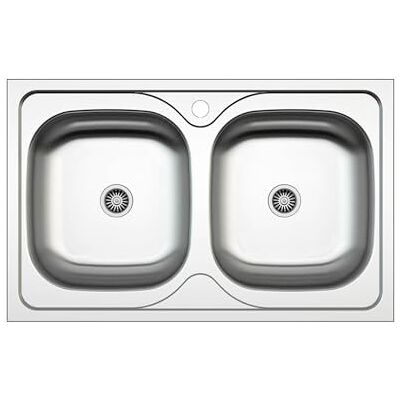 EDESA Évier de cuisine sur plan de travail 2 bacs carrés Veleta SE 80 cm 79 x 50 cm Acier inoxydable Profondeur 18 cm Fond absorbant Accessoires inclus Couleur grise - Publicité EDESA Évier de cuisine sur plan de travail 2 bacs carrés Veleta SE 80 cm 79 x 50 cm Acier inoxydable Profondeur 18 cm Fond absorbant Accessoires inclus Couleur grise - Publicité