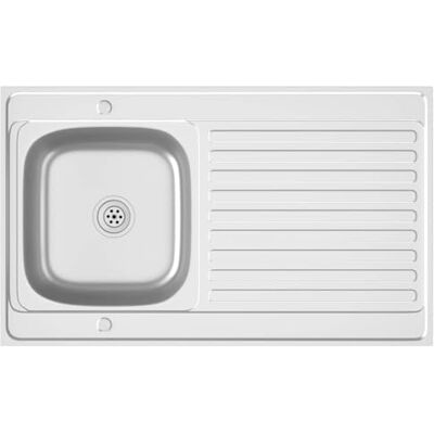 vidaXL Jeu d'Evier de Cuisine et Egouttoir Evier Encastré Lavabo de Cuisine Maison Intérieur Argenté 1000x600x155 mm Acier Inoxydable - Publicité vidaXL Jeu d'Evier de Cuisine et Egouttoir Evier Encastré Lavabo de Cuisine Maison Intérieur Argenté 1000x600x155 mm Acier Inoxydable - Publicité