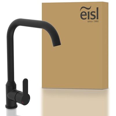 EISL Robinet de cuisine Monza Noir Mat, Robinet d'évier pivotant à 360°, bec haut, montage DIY, modèle NI182MONB - Publicité EISL Robinet de cuisine Monza Noir Mat, Robinet d'évier pivotant à 360°, bec haut, montage DIY, modèle NI182MONB - Publicité