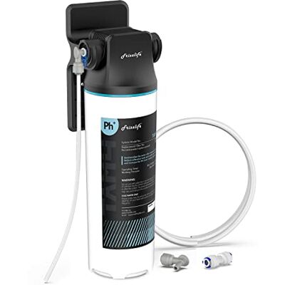 FRIZZLIFE TAM4 Filtre à eau pour évier Reminéralisation alcaline PH+, certifié NSF/ANSI 42, ajuste le goût et le PH, restaure les minéraux essentiels, tuyau 1/4" adapté aux systèmes d'osmose inverse - Publicité FRIZZLIFE TAM4 Filtre à eau pour évier Reminéralisation alcaline PH+, certifié NSF/ANSI 42, ajuste le goût et le PH, restaure les minéraux essentiels, tuyau 1/4" adapté aux systèmes d'osmose inverse - Publicité