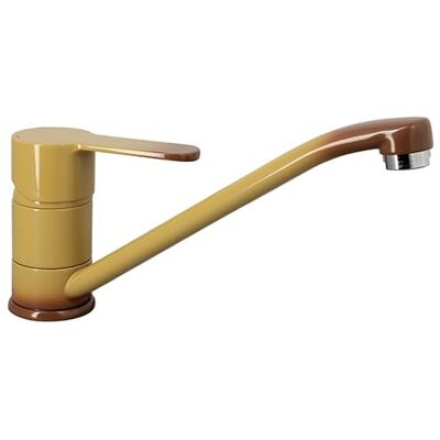 Rousseau Edouard Mitigeur Évier BORN en Laiton Beige pour Cuisine, Bec Mobile, avec Aérateur - Publicité Rousseau Edouard Mitigeur Évier BORN en Laiton Beige pour Cuisine, Bec Mobile, avec Aérateur - Publicité