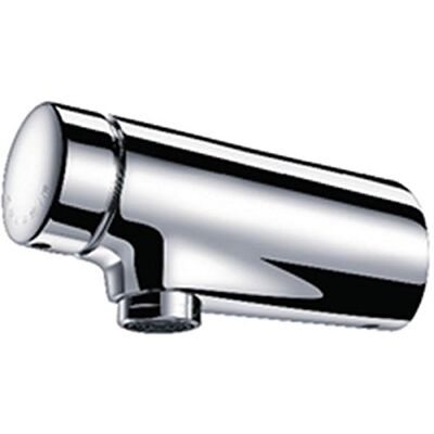 Delabie Robinet temporise mural TEMPOSOFT pour lavabo corps en laiton massif chrome. brise-jet Ref : 741000 - Publicité Delabie Robinet temporise mural TEMPOSOFT pour lavabo corps en laiton massif chrome. brise-jet Ref : 741000 - Publicité