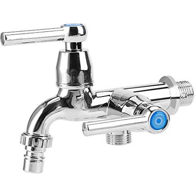 Zerodis Robinet De Tuyau De Machine À Laver À Double Bec, Robinet D'Évier De Cuisine Froid Simple G1/2 (Poignée Droite) - Publicité Zerodis Robinet De Tuyau De Machine À Laver À Double Bec, Robinet D'Évier De Cuisine Froid Simple G1/2 (Poignée Droite) - Publicité