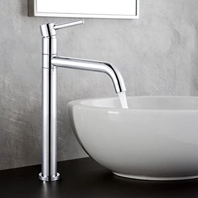 ARCORA Robinet de Salle de Bain, Robinet de Lavabo en Cuivre, Robinet Pivotant à 360°, Bec de 207 mm de Hauteur, avec Tuyaux de Raccordement de 50 cm, pour Lavabo de Salle de Bain ou Hôtel, Chromé - Publicité ARCORA Robinet de Salle de Bain, Robinet de Lavabo en Cuivre, Robinet Pivotant à 360°, Bec de 207 mm de Hauteur, avec Tuyaux de Raccordement de 50 cm, pour Lavabo de Salle de Bain ou Hôtel, Chromé - Publicité