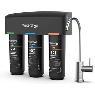 Waterdrop TSB Système de Filtration Sous Évier, 8 Couches Réduit PFAS, PFOA/PFOS, Plomb, Chlore et Mauvais Goût, Certifié NSF/ANSI 42, Sans Réduction du TDS, avec Robinet Dédié - Publicité Waterdrop TSB Système de Filtration Sous Évier, 8 Couches Réduit PFAS, PFOA/PFOS, Plomb, Chlore et Mauvais Goût, Certifié NSF/ANSI 42, Sans Réduction du TDS, avec Robinet Dédié - Publicité