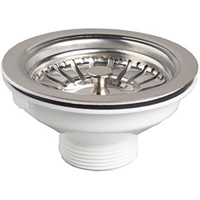 Wirquin 30723987 Bonde Évier 1 Bac Ø90 mm à Panier sans Trop-plein - Publicité Wirquin 30723987 Bonde Évier 1 Bac Ø90 mm à Panier sans Trop-plein - Publicité