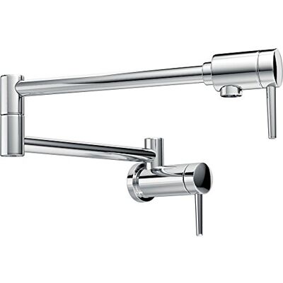 Delta Faucet Contemporary Wall-Mount Pot Filler Faucet, Chrome 1165LF - Publicité Delta Faucet Contemporary Wall-Mount Pot Filler Faucet, Chrome 1165LF - Publicité
