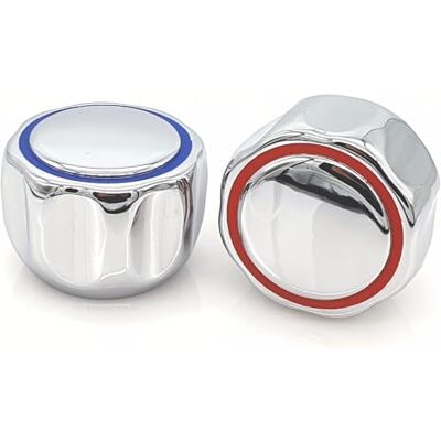 Schläfer 4503010 Kit poignée robinet 8x20, vis mécanique 1/2", bouton, robinets eau chaude froide, évier cuisine, métal, paire, chrome - Publicité Schläfer 4503010 Kit poignée robinet 8x20, vis mécanique 1/2", bouton, robinets eau chaude froide, évier cuisine, métal, paire, chrome - Publicité