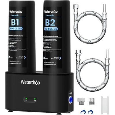 Waterdrop DLA Système de Filtration Sous Évier, Sans Perçage Filtration 6 Couches à Double Filtre, Réduit Chlore, PFAS, Goût/Odeurs, Installation Facile, Indicateur de Filtre - Publicité Waterdrop DLA Système de Filtration Sous Évier, Sans Perçage Filtration 6 Couches à Double Filtre, Réduit Chlore, PFAS, Goût/Odeurs, Installation Facile, Indicateur de Filtre - Publicité