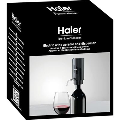 Haier HAWAEAD02 Aerateur et Distributeur de Vin - Élégant, Portable, 30 Bouteilles - Publicité Haier HAWAEAD02 Aerateur et Distributeur de Vin - Élégant, Portable, 30 Bouteilles - Publicité