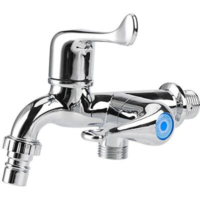 Zerodis Robinet d'Eau Froide Mural en ABS Robinet de Jardin à Double Sortie Robinet de Machine à Laver pour Salle de Bain, Taille du Filetage d'Entrée/Sortie est de G1 / 2 (Tail Handle) - Publicité Zerodis Robinet d'Eau Froide Mural en ABS Robinet de Jardin à Double Sortie Robinet de Machine à Laver pour Salle de Bain, Taille du Filetage d'Entrée/Sortie est de G1 / 2 (Tail Handle) - Publicité