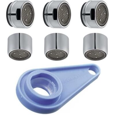 Schläfer 10055110 Aérateur de robinet pivotant universel, filtre en acier inoxydable et ABS pour robinets M22/M24 avec clé multifonction pour salle de bain et cuisine 7 pcs. Publicité Schläfer 10055110 Aérateur de robinet pivotant universel, filtre en acier inoxydable et ABS pour robinets M22/M24 avec clé multifonction pour salle de bain et cuisine 7 pcs. Publicité