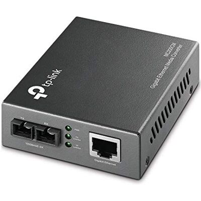 TP-Link MC200CM Convertisseur de Média Gigabit Ethernet vers Fibre Multi-Mode SC, 1000 Mbps, Jusqu'à 550m, 850nm, Châssis ou Autonome (Attention : Ne remplace pas une Box Fibre/Modem) - Publicité TP-Link MC200CM Convertisseur de Média Gigabit Ethernet vers Fibre Multi-Mode SC, 1000 Mbps, Jusqu'à 550m, 850nm, Châssis ou Autonome (Attention : Ne remplace pas une Box Fibre/Modem) - Publicité