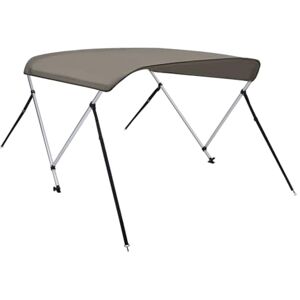 vidaXL Auvent bimini à 2 arceaux gris 180x130x110 cm - Publicité vidaXL Auvent bimini à 2 arceaux gris 180x130x110 cm - Publicité