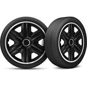 moto-MOLTICO Moltico Enjoliveur Set de 4 Universel Enjoliveurs Adapté à Toutes Roues en Acier Enjoliveurs pour Auto Anneau de Sécurité Réglable 15 Pouces Noir - Publicité moto-MOLTICO Moltico Enjoliveur Set de 4 Universel Enjoliveurs Adapté à Toutes Roues en Acier Enjoliveurs pour Auto Anneau de Sécurité Réglable 15 Pouces Noir - Publicité