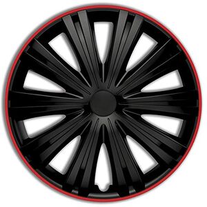AUTO-STYLE Jeu d'enjoliveurs Giga R 14-inch noir/rouge - Publicité AUTO-STYLE Jeu d'enjoliveurs Giga R 14-inch noir/rouge - Publicité