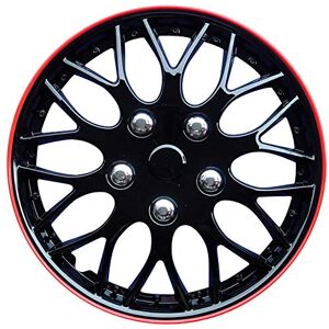 AUTO-STYLE Jeu d'enjoliveurs Missouri 14-inch noir/bord rouge - Publicité AUTO-STYLE Jeu d'enjoliveurs Missouri 14-inch noir/bord rouge - Publicité