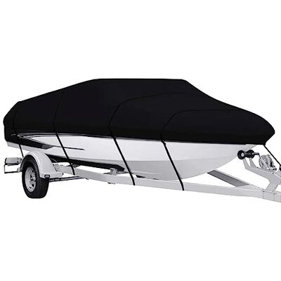 Ywanwj Housse de Bateau 420D à Usage intensif Qualité Marine Toile Oxford imperméable Housses Anti- Housse Aux Déchirures Bâche De Bateau Réglable pour Yacht Bateau de pêche Ski Boat(Noir 14-16Ft) - Publicité Ywanwj Housse de Bateau 420D à Usage intensif Qualité Marine Toile Oxford imperméable Housses Anti- Housse Aux Déchirures Bâche De Bateau Réglable pour Yacht Bateau de pêche Ski Boat(Noir 14-16Ft) - Publicité