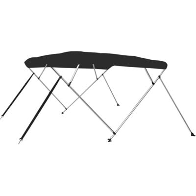 vidaXL Auvent bimini à 4 arceaux noir 243x196x137 cm - Publicité vidaXL Auvent bimini à 4 arceaux noir 243x196x137 cm - Publicité