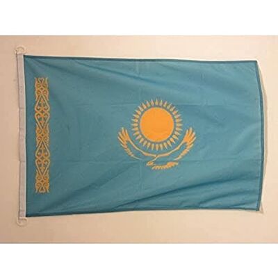AZ FLAG Pavillon Kazakhstan 45x30 cm Maille Bloquée Anneaux Plastique Usage extérieur et nautique Pavillon nautique Казахстан résistant aux intempéries avec coutures doubles et bords renforcés - Publicité AZ FLAG Pavillon Kazakhstan 45x30 cm Maille Bloquée Anneaux Plastique Usage extérieur et nautique Pavillon nautique Казахстан résistant aux intempéries avec coutures doubles et bords renforcés - Publicité