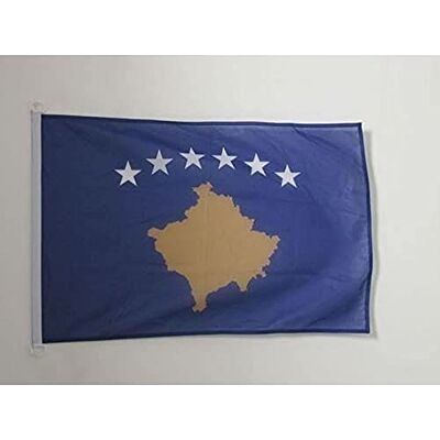 AZ FLAG Pavillon Kosovo 45x30 cm Kosovard Maille Bloquée Anneaux Plastique Usage extérieur et nautique Pavillon nautique Kosovë résistant aux intempéries avec coutures doubles et bords renforcés - Publicité AZ FLAG Pavillon Kosovo 45x30 cm Kosovard Maille Bloquée Anneaux Plastique Usage extérieur et nautique Pavillon nautique Kosovë résistant aux intempéries avec coutures doubles et bords renforcés - Publicité