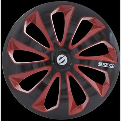 SPARCO SPC1373BKRD Enjoliveur Sicilia, Noir/Rouge, Set de 4, 13 - Publicité SPARCO SPC1373BKRD Enjoliveur Sicilia, Noir/Rouge, Set de 4, 13 - Publicité