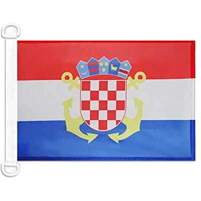 AZ FLAG Pavillon Pavillon de guerre Croatie 45x30 cm Anneaux Plastique Usage extérieur et nautique Pavillon nautique croate résistant aux intempéries avec coutures doubles et bords renforcés - Publicité AZ FLAG Pavillon Pavillon de guerre Croatie 45x30 cm Anneaux Plastique Usage extérieur et nautique Pavillon nautique croate résistant aux intempéries avec coutures doubles et bords renforcés - Publicité