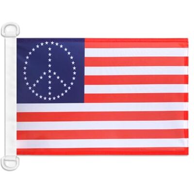 AZ FLAG Pavillon USA Paix 45x30 cm Maille Bloquée Anneaux Plastique Usage extérieur et nautique Pavillon nautique américain résistant aux intempéries avec coutures doubles et bords renforcés - Publicité AZ FLAG Pavillon USA Paix 45x30 cm Maille Bloquée Anneaux Plastique Usage extérieur et nautique Pavillon nautique américain résistant aux intempéries avec coutures doubles et bords renforcés - Publicité