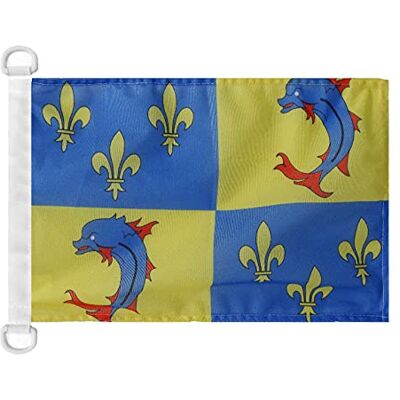 AZ FLAG Pavillon Province du Dauphiné 45x30 cm Anneaux Plastique Usage extérieur et nautique Pavillon nautique français résistant aux intempéries avec coutures doubles et bords renforcés - Publicité AZ FLAG Pavillon Province du Dauphiné 45x30 cm Anneaux Plastique Usage extérieur et nautique Pavillon nautique français résistant aux intempéries avec coutures doubles et bords renforcés - Publicité