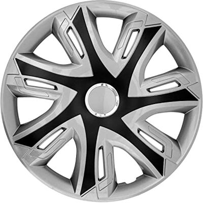 NRM Supernova Lot de 4 enjoliveurs pour jantes en acier Convient à la plupart des marques et jantes en plastique ABS (noir/argent, 16") - Publicité NRM Supernova Lot de 4 enjoliveurs pour jantes en acier Convient à la plupart des marques et jantes en plastique ABS (noir/argent, 16") - Publicité