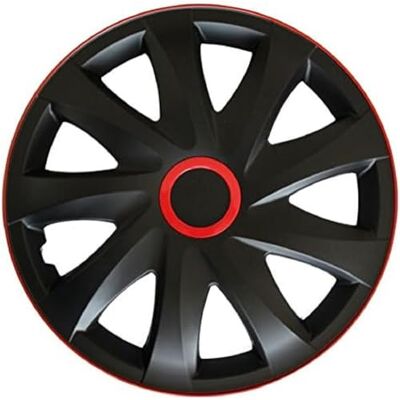 NRM kO254 kando enjoliveurs Noir/Rouge 14 "- 4 pièces - Publicité NRM kO254 kando enjoliveurs Noir/Rouge 14 "- 4 pièces - Publicité