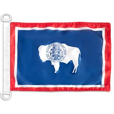 AZ FLAG Pavillon Wyoming 45x30 cm Maille Bloquée Anneaux Plastique Usage extérieur et nautique Pavillon nautique américain résistant aux intempéries avec coutures doubles et bords renforcés - Publicité AZ FLAG Pavillon Wyoming 45x30 cm Maille Bloquée Anneaux Plastique Usage extérieur et nautique Pavillon nautique américain résistant aux intempéries avec coutures doubles et bords renforcés - Publicité