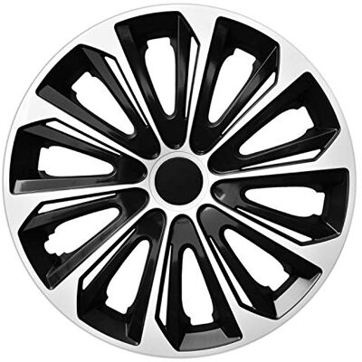 NRM Lot de 4 enjoliveurs Centurion extra Strong Blanc/noir 15 pouces - Publicité NRM Lot de 4 enjoliveurs Centurion extra Strong Blanc/noir 15 pouces - Publicité