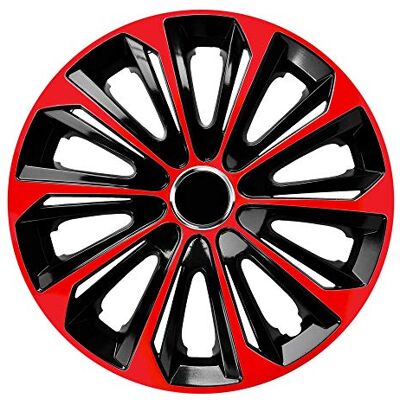 NRM Lot de 4 enjoliveurs Extra forts Noir/Rouge 15 - Publicité NRM Lot de 4 enjoliveurs Extra forts Noir/Rouge 15 - Publicité