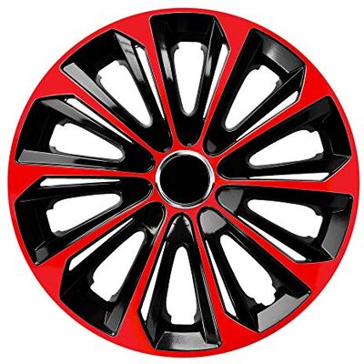 NRM Lot de 4 enjoliveurs Extra forts Noir/Rouge 16 - Publicité NRM Lot de 4 enjoliveurs Extra forts Noir/Rouge 16 - Publicité