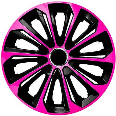 NRM 4× Radkappe EXTRA STRONG, 16″ pink/schwarz - Publicité NRM 4× Radkappe EXTRA STRONG, 16″ pink/schwarz - Publicité