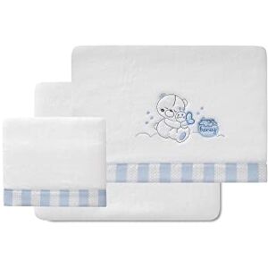 Interbaby Drap de lit Coralina Honey Bear blanc et bleu - Publicité