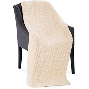 SAOL Plaid irlandais Aran Motif cœurs 100 % laine mérinos super douce 170,2 x 124,5 cm - Publicité SAOL Plaid irlandais Aran Motif cœurs 100 % laine mérinos super douce 170,2 x 124,5 cm - Publicité
