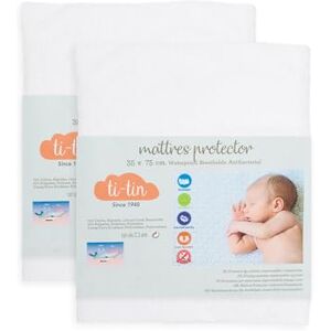 Ti TIN Lot de 2 Protèges Matelas pour Lit Enfant/Bébé, 35x75cm Protège matelas Doux, Respirant, Imperméable et Antibactérien 100% Coton Doublure en Polyuréthane Tissu Éponge Couleur Blanc - Publicité Ti TIN Lot de 2 Protèges Matelas pour Lit Enfant/Bébé, 35x75cm Protège matelas Doux, Respirant, Imperméable et Antibactérien 100% Coton Doublure en Polyuréthane Tissu Éponge Couleur Blanc - Publicité