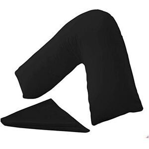 ER Traders Ltd Coussin en V avec taie d'oreiller en Fibre Creuse pour Le Dos et Le Cou orthopédique en Forme de V, Polycoton, Noir, Cover Only - Publicité ER Traders Ltd Coussin en V avec taie d'oreiller en Fibre Creuse pour Le Dos et Le Cou orthopédique en Forme de V, Polycoton, Noir, Cover Only - Publicité
