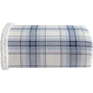 Eddie Bauer Jeté de lit en Flanelle de Coton pour décoration d'intérieur, literie réversible Toutes Saisons en Sherpa (Edgewood Plaid Bleu, jeté) - Publicité Eddie Bauer Jeté de lit en Flanelle de Coton pour décoration d'intérieur, literie réversible Toutes Saisons en Sherpa (Edgewood Plaid Bleu, jeté) - Publicité
