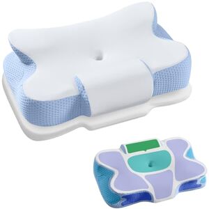 SONGMICS Oreiller Ergonomique, Hauteur Ajustable, Coussin en Mousse à Mémoire de Forme, pour Dormeurs sur Le Côté, Le Dos et Le Ventre, Toucher Frais, Blanc Nuage et Bleu TBP051Q101 - Publicité SONGMICS Oreiller Ergonomique, Hauteur Ajustable, Coussin en Mousse à Mémoire de Forme, pour Dormeurs sur Le Côté, Le Dos et Le Ventre, Toucher Frais, Blanc Nuage et Bleu TBP051Q101 - Publicité